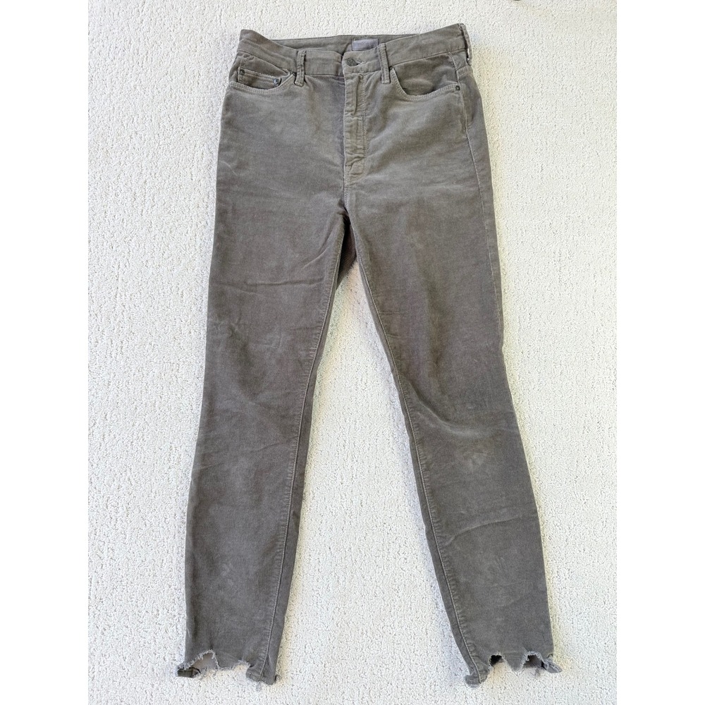 MOTHER Women's Corduroy Slim Trousers in Taupe